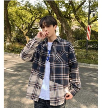 Kemeja Kotak-Kotak Korean Style