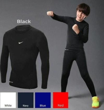 Kaos Baselayer Olahraga Ketat Anak panjang - Ur, XL