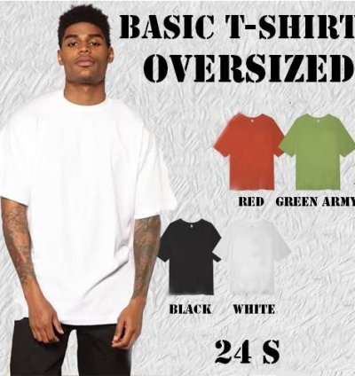 KAOS POLOS OVERSIZE UNISEX 24S / BASIC T- SHIRT OVERSIZE/ KAOS JUMBO 2 - navy 30 s, XXL