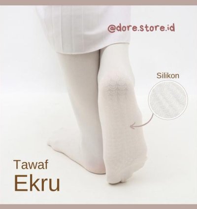 Kaos Kaki Dore Anti Slip with Silikon / Kaos Kaki Tawaf - Ekru (Siikon)