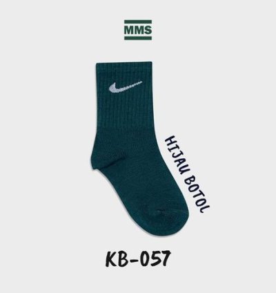 Kaos Kaki Anak Motif Nike | Kaos Kaki Nike Sport Anak usia 1 - 6 tahun - NikeAnk-HjauBtL
