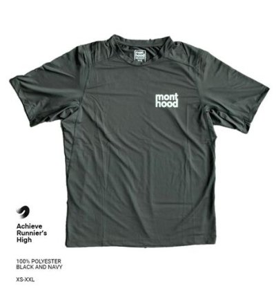Mont Hood - Kaos Lari #01 - Hitam, XS