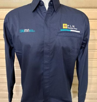 Kemeja / Seragam BUMN PLN Nusantara Power Putih Lengan Panjang - Nevy, S