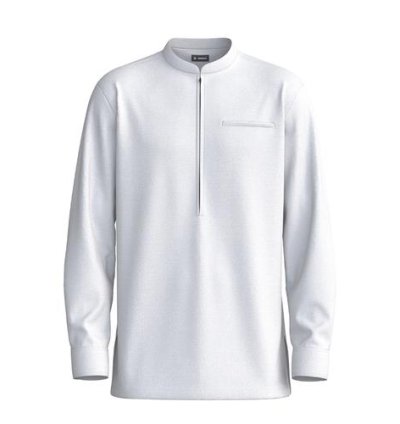 [Limited Stock] BROGUY Kemeja Koko Premium Pria Dewasa Lengan Panjang Ziyad - White, L