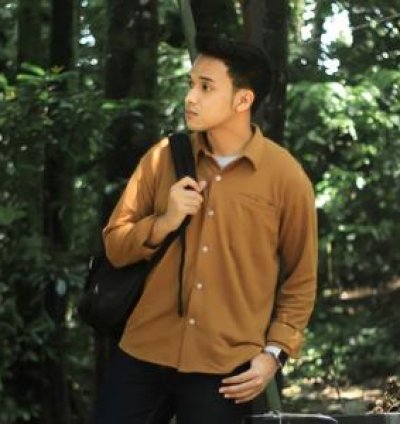 Kemeja Pique Panjang Cottongo - Orange, XXL