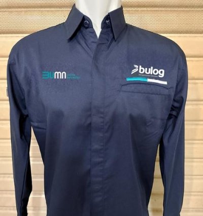 Kemeja / Seragam BUMN BULOG Terbaru Nevy Lengan Pendek - Nevy Panjang, S
